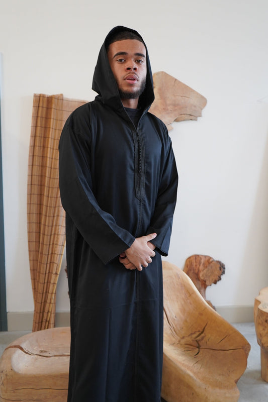 Triple black djellaba